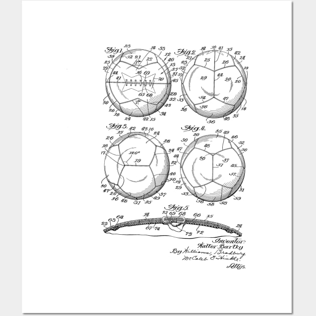 Ball Vintage Patent Hand Drawing Wall Art by TheYoungDesigns